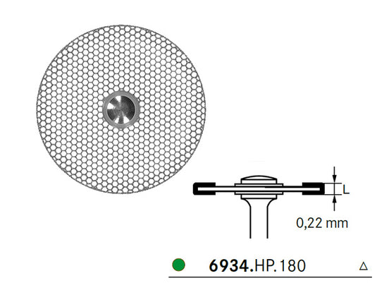  Diamond Perforated IPR Disc 6934 in size 180