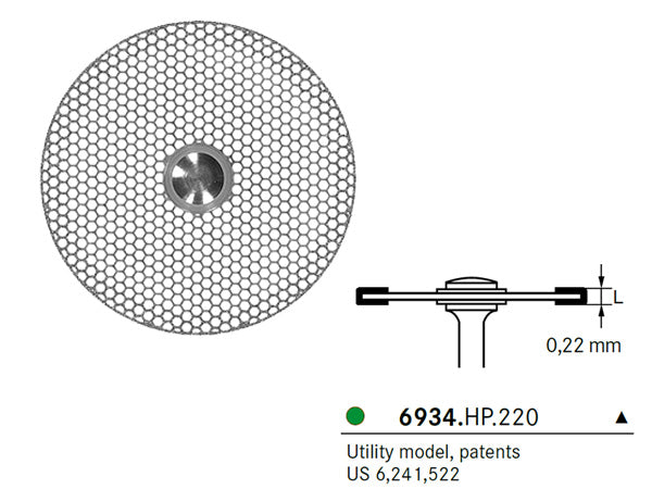 Load image into Gallery viewer,  Diamond Perforated IPR Disc 6934 in size 220
