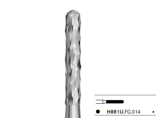 Load image into Gallery viewer, H881U crown prep carbide in size 014
