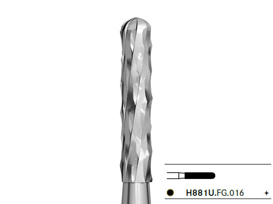 H881U crown prep carbide in size 016