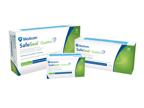 Medicom Safe-Seal Quattro Self-Sealing Sterilization Pouches