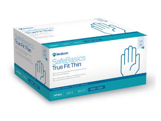 Medicom SafeBasics True Fit Thin Nitrile Gloves 300-pack