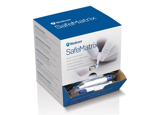 Medicom SafeMatrix matrix bands 6 mm blue wide box of 50