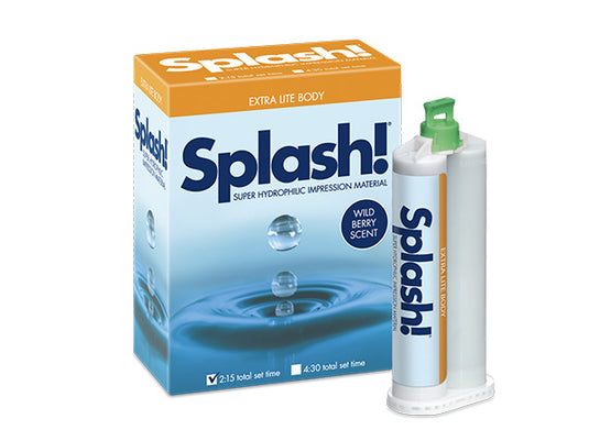 splash extra lite half time box impression material cartridge