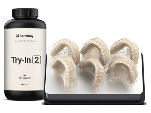 sprintray try in 2 3d printing try-in denture resin